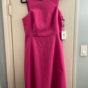 Calvin Klein Vibrant Pink Midi Dress
